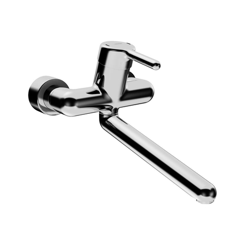 Hansa Hansasigna robinet mural avec bec orientable 31,1 cm avec raccords dissimulés obturables chrome 0396216