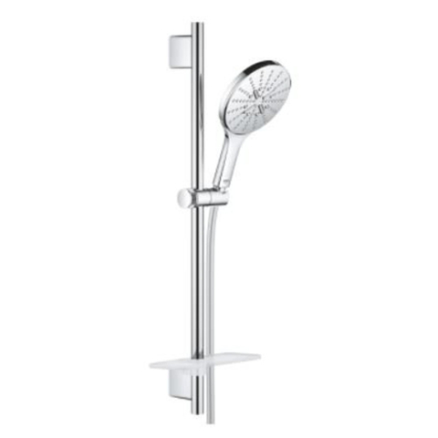GROHE Rainshower Smartactive 150 Ensemble barre de douche - 60cm - douchette ronde - 3 types de jet - flexible de douche lisse - avec porte-savon - chromé SW472301