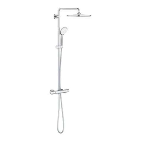 Grohe Euphoria System 310 ensemble de douche pluie apparent – thermostatique – douche de tête Ø 31 cm – douchette 3 jets – chrome SW536417