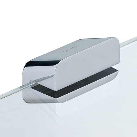 Geesa Shift Porte-rouleau de papier toilette double Chrome avec tablette en verre transparent SW642473