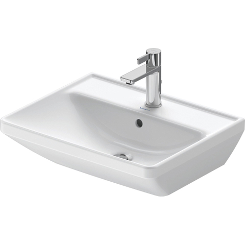 Duravit D-neo Wastafel - met kraangat - met overloop - 55x44x16.5cm - wit SW640428