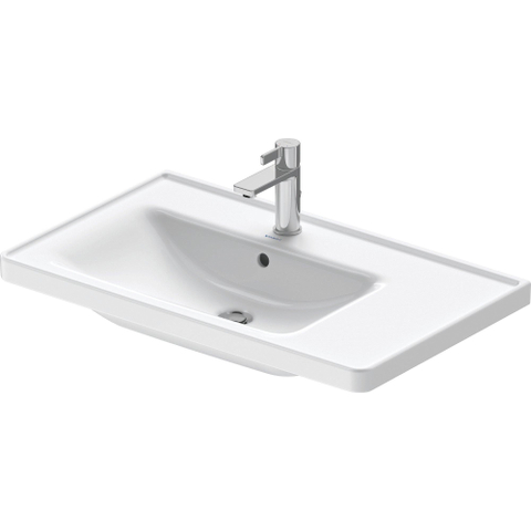 Duravit D-Neo lavabo 80x48x17cm 1 trou de robinet rectangulaire Céramique Blanc SW640624