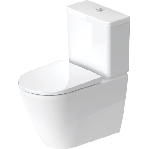 Duravit D-neo Duoblokpot - diepspoel - rimless vario - 37x65x40cm - zonder reservoir - glans wit SW640485