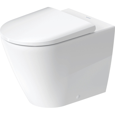 Duravit D-neo Staand closet - diepspoel - rimless - back-to-wall - 37x58x40cm Pit - wit hoogglans SW640510