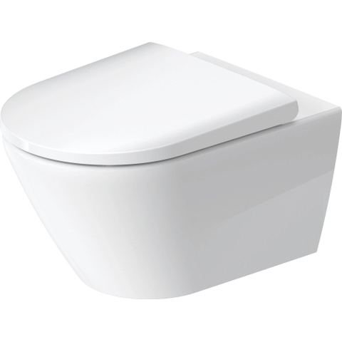 Duravit D-neo Wandcloset - diepspoel - rimless - met verdekte bevestiging - 37x54x40cm - glans wit SW640491