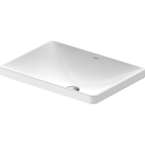 Duravit D-neo Inbouw wastafel - zonder kraangat - zonder overloop - 60x44x14.5cm - met wondergliss - wit SW640439