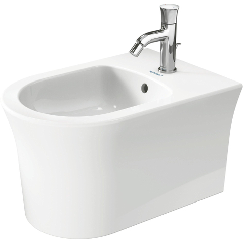 Duravit White tulip Wandbidet - 54x37x31.5cm - met overloop - wit SW640404
