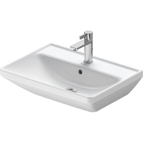 Duravit D-neo Wastafel - met kraangat - met overloop - 60x44x16.5cm - wit SW640560