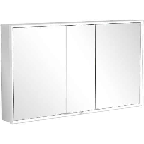Villeroy & Boch My View Now My view - inbouw spiegelkast - 130x75cm - 3 deuren - 3 contactdoos LED - zilver SW641678