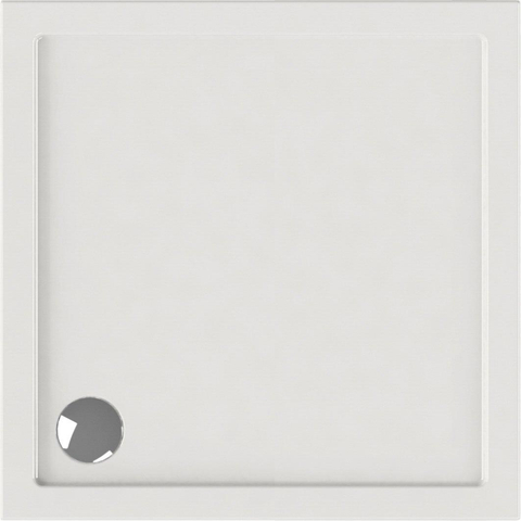 Wisa Maia Receveur de douche 75x75x5cm évacuation 90mm Carré Acrylique Blanc SW117935