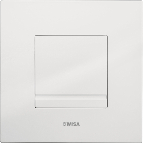 Wisa Delos Plaque de commande 16x16cm carré en plastique avec interrupteur Blanc 0770449
