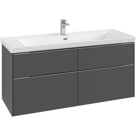 Villeroy & Boch Subway 3.0 wastafelonderkast - 127.2x57.9cm - 4 lades - Brilliant White (wit) SW641672