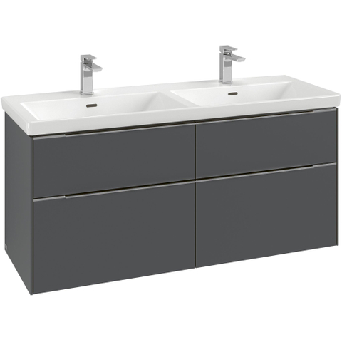 Villeroy & Boch Subway 3.0 wastafelonderkast - 127.2x57.9cm - 4 lades - Brilliant White (wit) SW641625