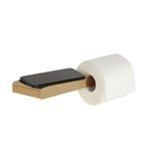 Geesa Shift Porte-rouleau de papier toilette sans couvercle avec tablette Or brossé SW642476