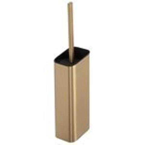 Geesa Shift Toiletborstel met houder Goud geborsteld (zwarte deksel en borstel) SHOWROOMMODEL SHOW26637