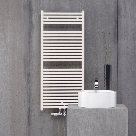 Zehnder Toga radiateur sèche-serviettes 143,6x50cm 729 watts Acier Blanc brillant SW125076