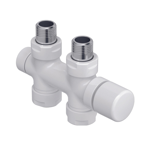 Zehnder onderblok type O -H:50mm recht m/kraan RAL9016 wit SW644923