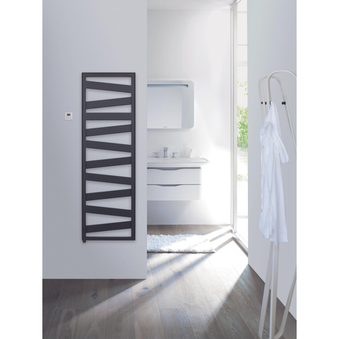 Zehnder Ribbon sèche-serviettes - 50x182.3cm - électrique - 750 watts - droit - blanc brillant SW270220