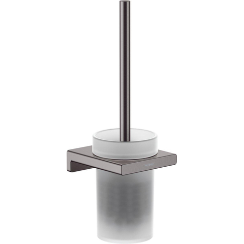 Hansgrohe AddStoris Q Closetborstelgarnituur - wandmontage - geborsteld zwart chroom (antraciet) SW651127