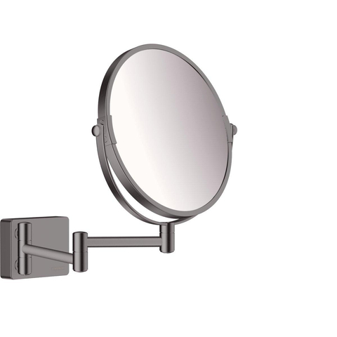 Hansgrohe Addstoris Miroir de maquillage grossissant 3x Brushed Black Chrome SW651373