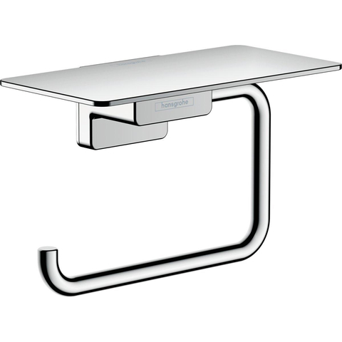 Hansgrohe AddStoris Q closetrolhouder - met planchet - hoogglans chroom SW651244