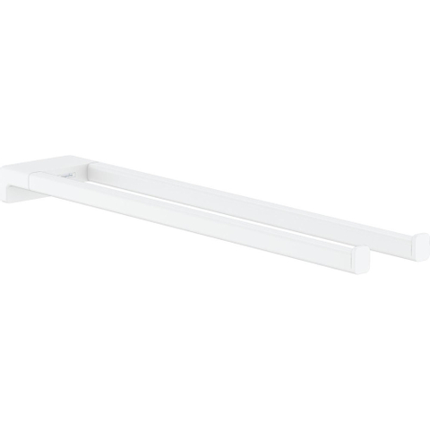 Hansgrohe AddStoris Q handdoekhouder 2-lids - mat wit SW651276