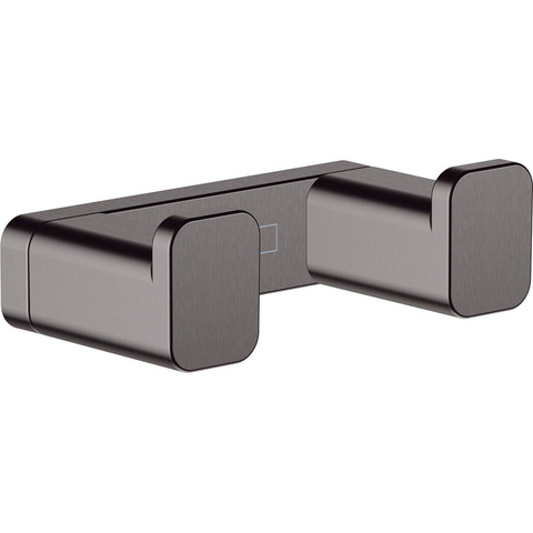 Hansgrohe AddStoris Q handdoekhaak dubbel - geborsteld zwart chroom (antraciet) SW651550