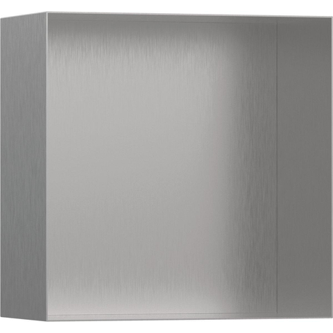 Hansgrohe XtraStoris Minimalistic Inbouw Nis - 30x30x14cm - open frame - brushed stainless steel SW651910
