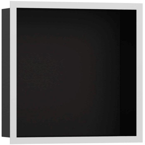 Hansgrohe XtraStoris Individual Inbouw Nis - 30x30x10cm - designframe - mat wit/zwart SW651477