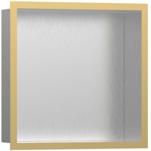 Hansgrohe XtraStoris Individual Inbouw Nis - 30x30x10cm - designframe - polished gold optic/RVS SW651207