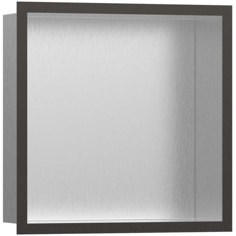 Hansgrohe XtraStoris Individual Inbouw Nis - 30x30x10cm - designframe - brushed black chrome/RVS SW651307