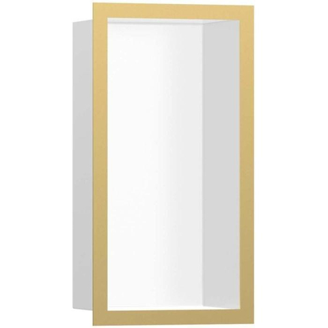 Hansgrohe XtraStoris Individual Inbouw Nis - 30x15x10cm - designframe - polished gold optic/wit SW651927