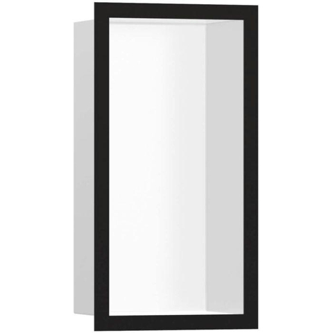 Hansgrohe XtraStoris Individual Inbouw Nis - 30x15x10cm - designframe - mat zwart/wit SW651447