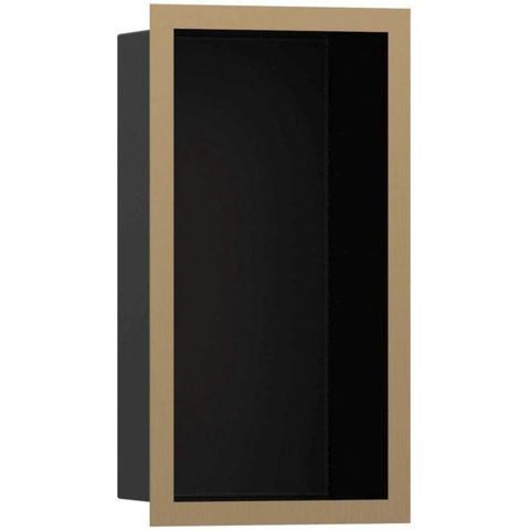 Hansgrohe XtraStoris Individual Inbouw Nis - 30x15x10cm - designframe - brushed bronze/zwart SW651534