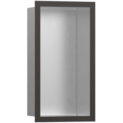 Hansgrohe XtraStoris Individual Inbouw Nis - 30x15x10cm - designframe - brushed black chrome/RVS SW651637