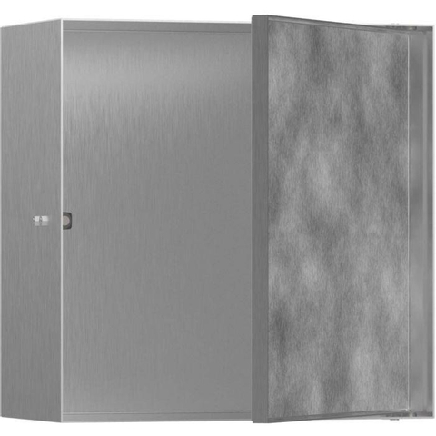 Hansgrohe XtraStoris Rock Niche encastrée - 30x30x14cm - porte carrelable - brushed stainless steel SW651975
