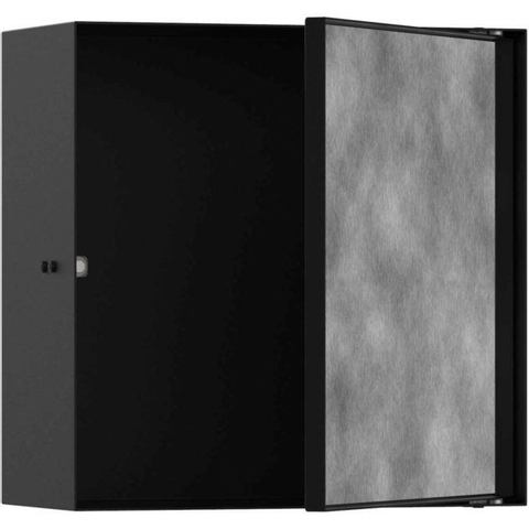 Hansgrohe XtraStoris Rock Niche encastrée - 30x30x14cm - porte carrelable - noir mat SW651580