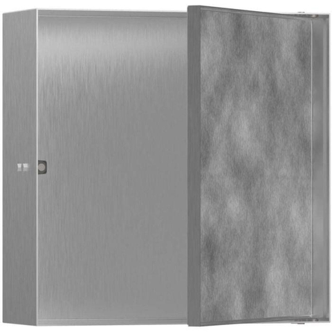 Hansgrohe XtraStoris Rock Niche encastrée - 30x30x10cm - porte carrelable - brushed stainless steel SW651658