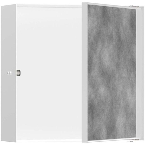 Hansgrohe XtraStoris Rock Niche encastrée - 30x30x10cm - porte carrelable - blanc mat SW651502