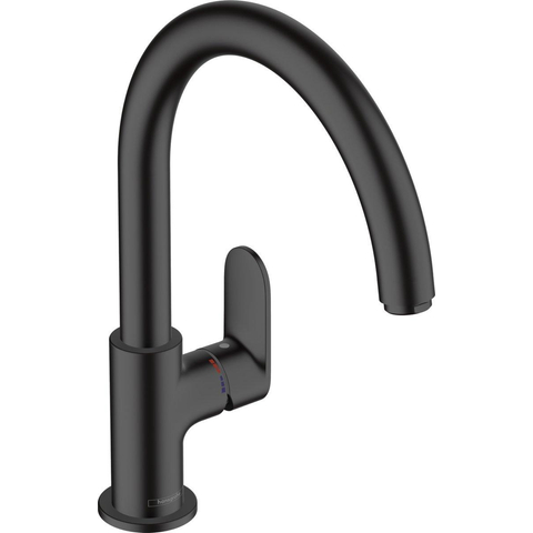 Hansgrohe Vernis blend m35 1 greeps keukenmengkraan - 210 - 1jet - draaibare uitloop - mat zwart SW651654