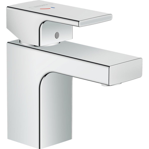 Hansgrohe Vernis Shape Eengreeps wastafelmengkraan - 70 - coolstart zinc - met PopUp - trekwaste - hoogglans chroom SW651693