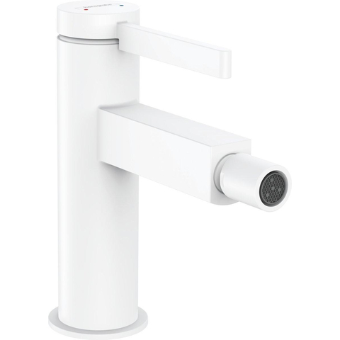 Hansgrohe Finoris Eengreeps bidetkraan - met afvoerplug - mat wit SW651446