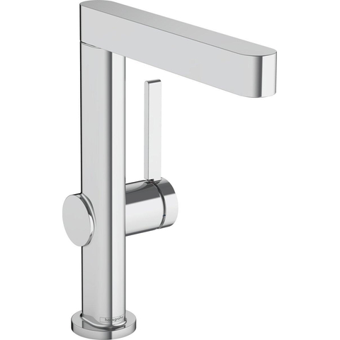 Hansgrohe Finoris 1 greeps wastafelkraan - 230 draaibare uitloop - met afvoerplug - hoogglans chroom SW651230