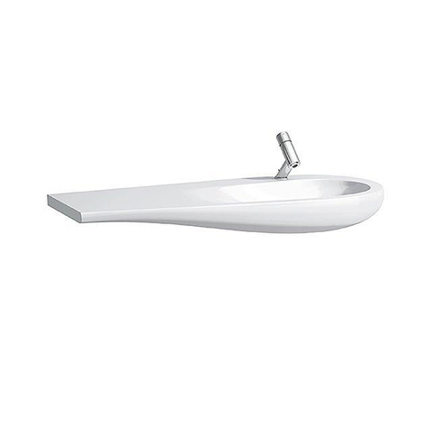 Laufen Alessi One lavabo-meuble 120x50x16.5cm 1 trou de robinet vasque à droite. surface de pose à gauche incl. clou céramique lcc-blanc 0192306