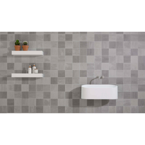 Ceralto Cavino Blend Carreau de sol - 14.6x14.6cm - 7.5mm - argile gris froid SW393843