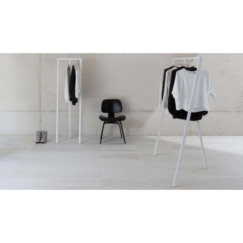 Ceralto Rovino Slate carrelage sol et mur - 20x60cm - 12mm - effet pierre - vivid white mat (gris) SW393871