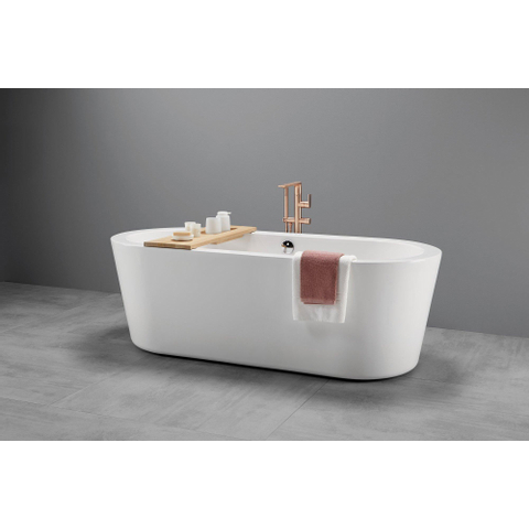 Royal Plaza Zelo2 Baignoire îlot 180x80cm avec vidage et piétement Blanc GA74509
