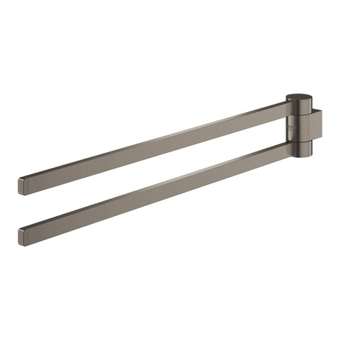 Grohe Selection Handdoekhouder - 40cm - dubbel - draaibaar - brushed hard graphite (antraciet) SW444507
