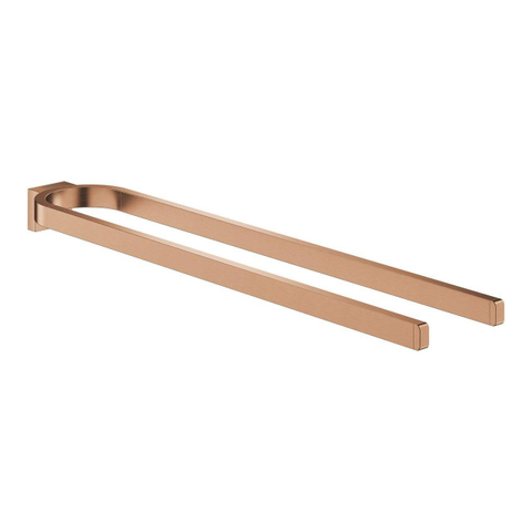 Grohe Selection Handdoekhouder - 36cm - dubbel - niet draaibaar - brushed warm sunset (koper) SW444312