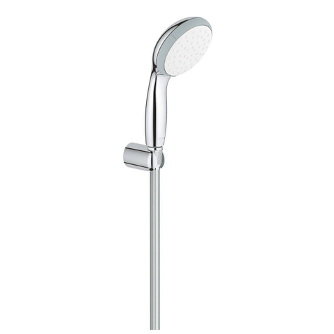 GROHE Vitalio Go 100 Ensemble de douchette - 1 jet - rond - avec support - avec coude de raccordement baignoire - flexible lisse - 175cm - chrome SW96621